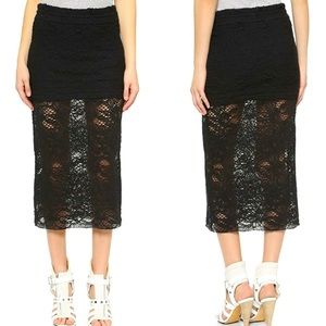 EUC ‼️ IRO “FAIKIE” FLORAL LACE MIDI SKIRT‼️